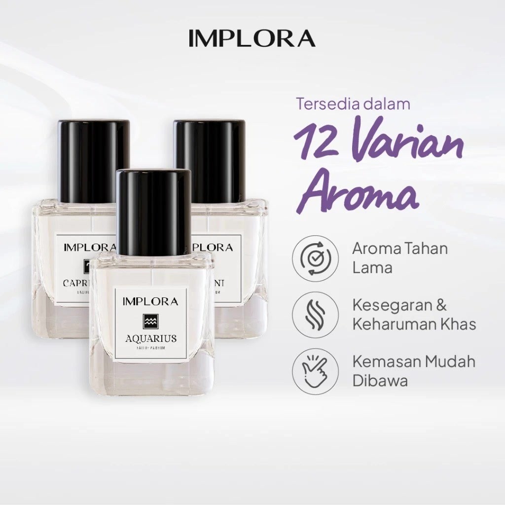 Implora Zodiac Series Eau De Parfum 30ml / Merah Jingga Official - Gambar 2