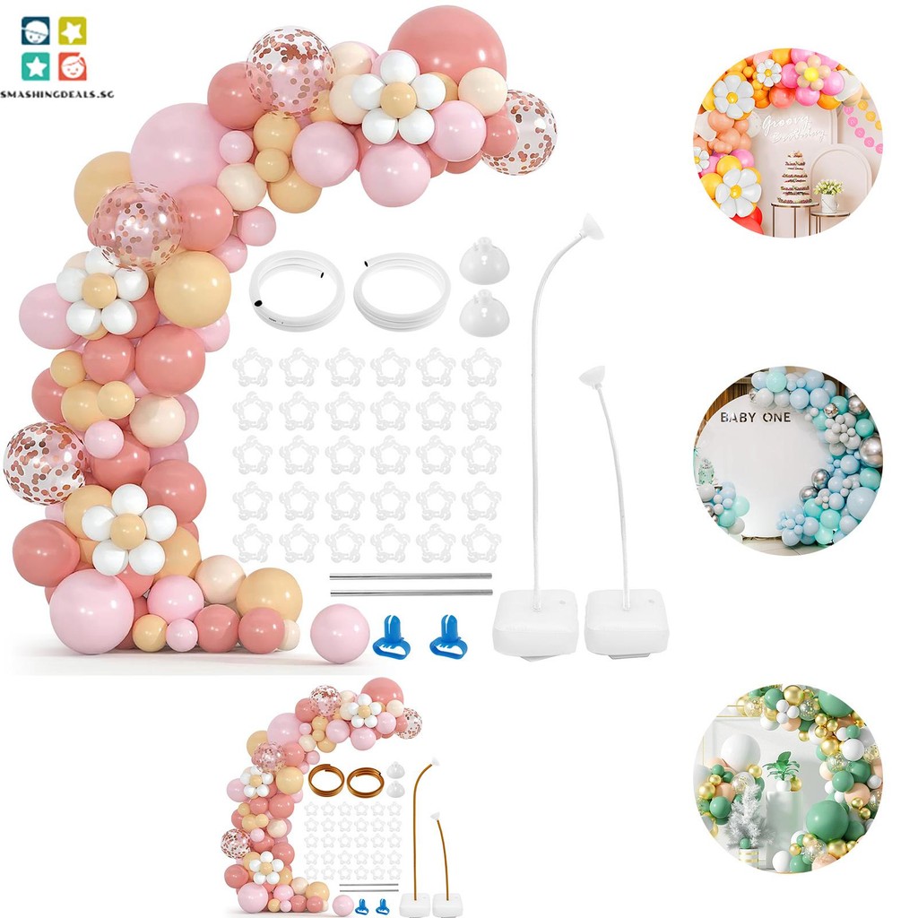 Balloon Arch Kit 8.2ft and 5ft Free Bending Shape Balloon Column Stand ...
