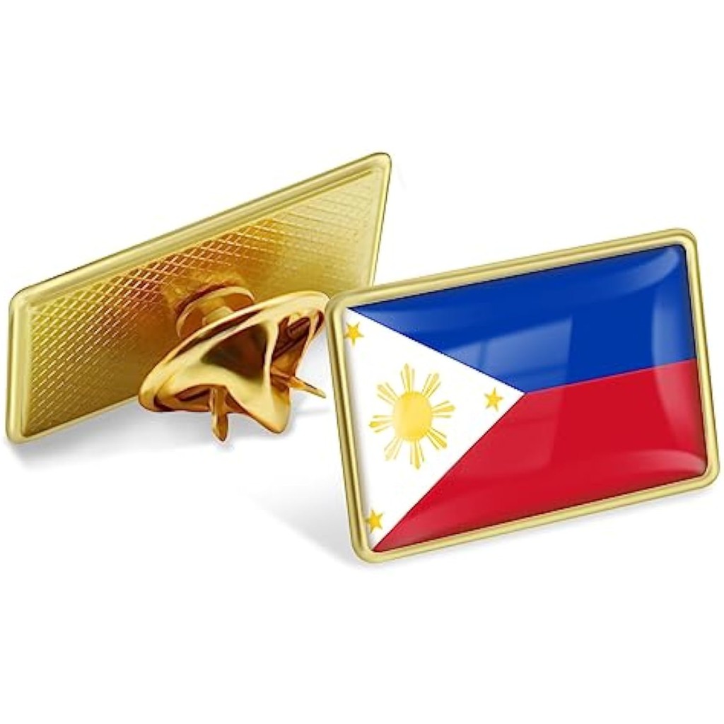1PCS Philippines Flag PinsBulk - Metal Filipino Philippine Brooch Badge ...