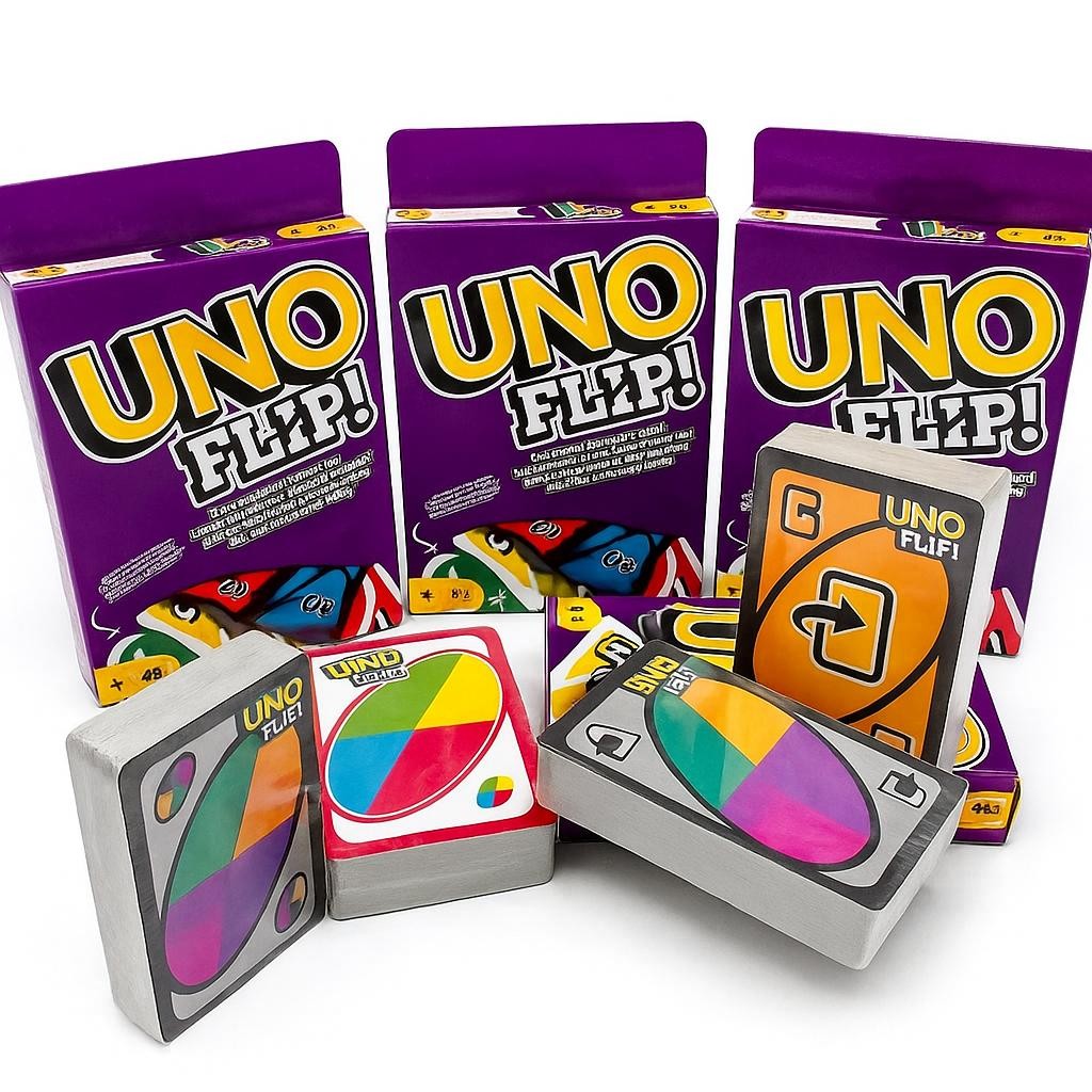 MERAH UNO Flip Game Cards Fun Family Toys Colors and Bright Red ...