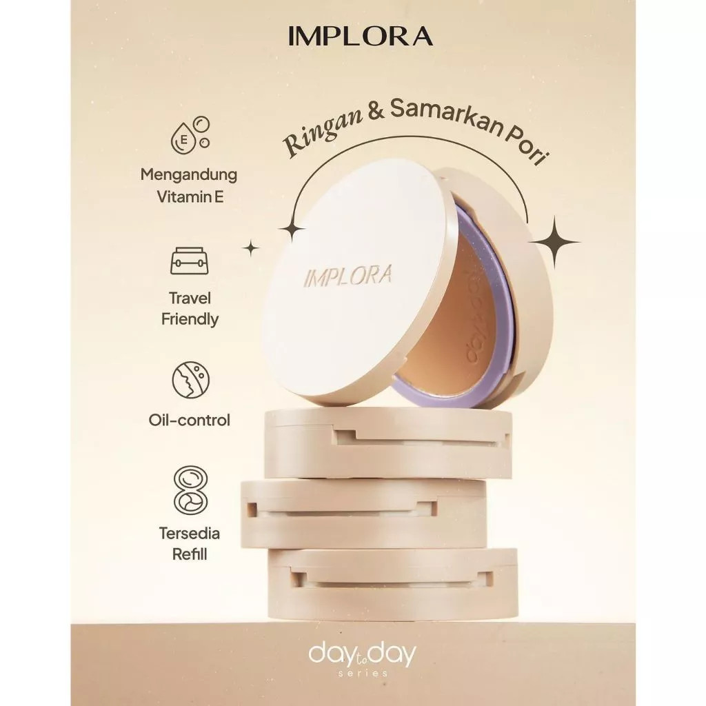Implora Day to Day Series Two Way cake / Merah Jingga Official - Gambar 4