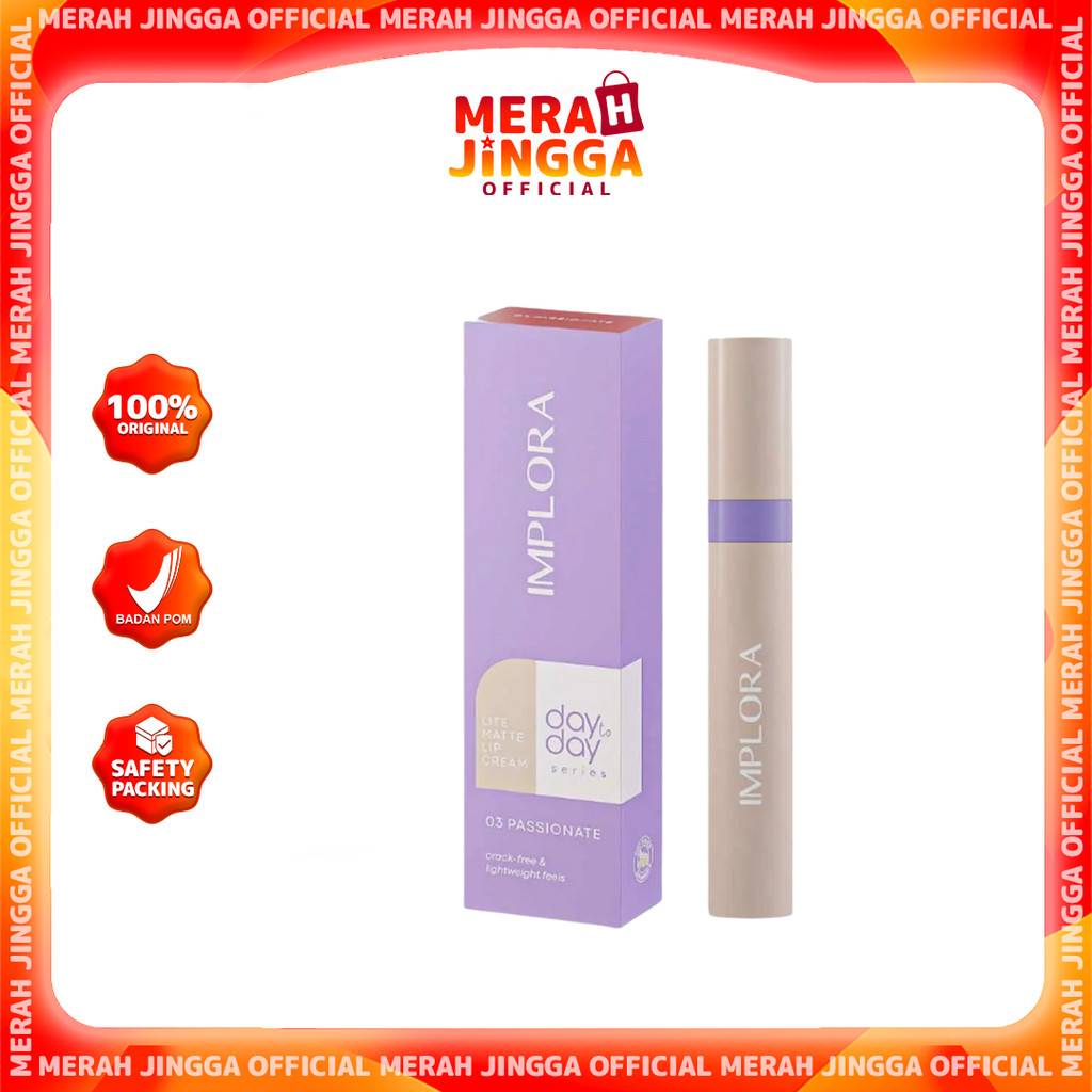 Implora Day To Day Series Lite Matte Lip Cream / Merah Jingga Official