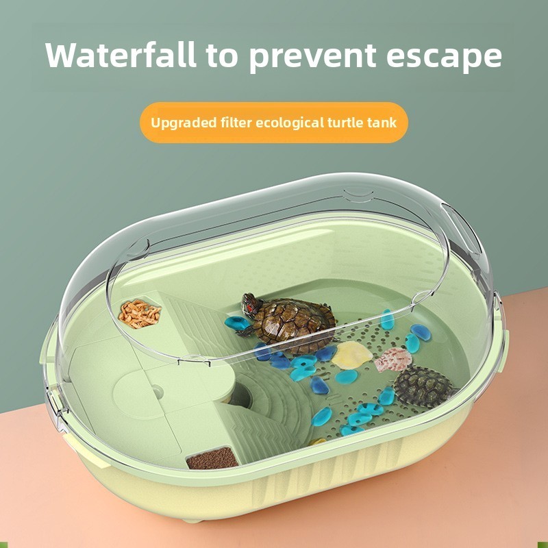 Hot! Hot!New Household Waterfall Style Turtle Tank with Climbing ...