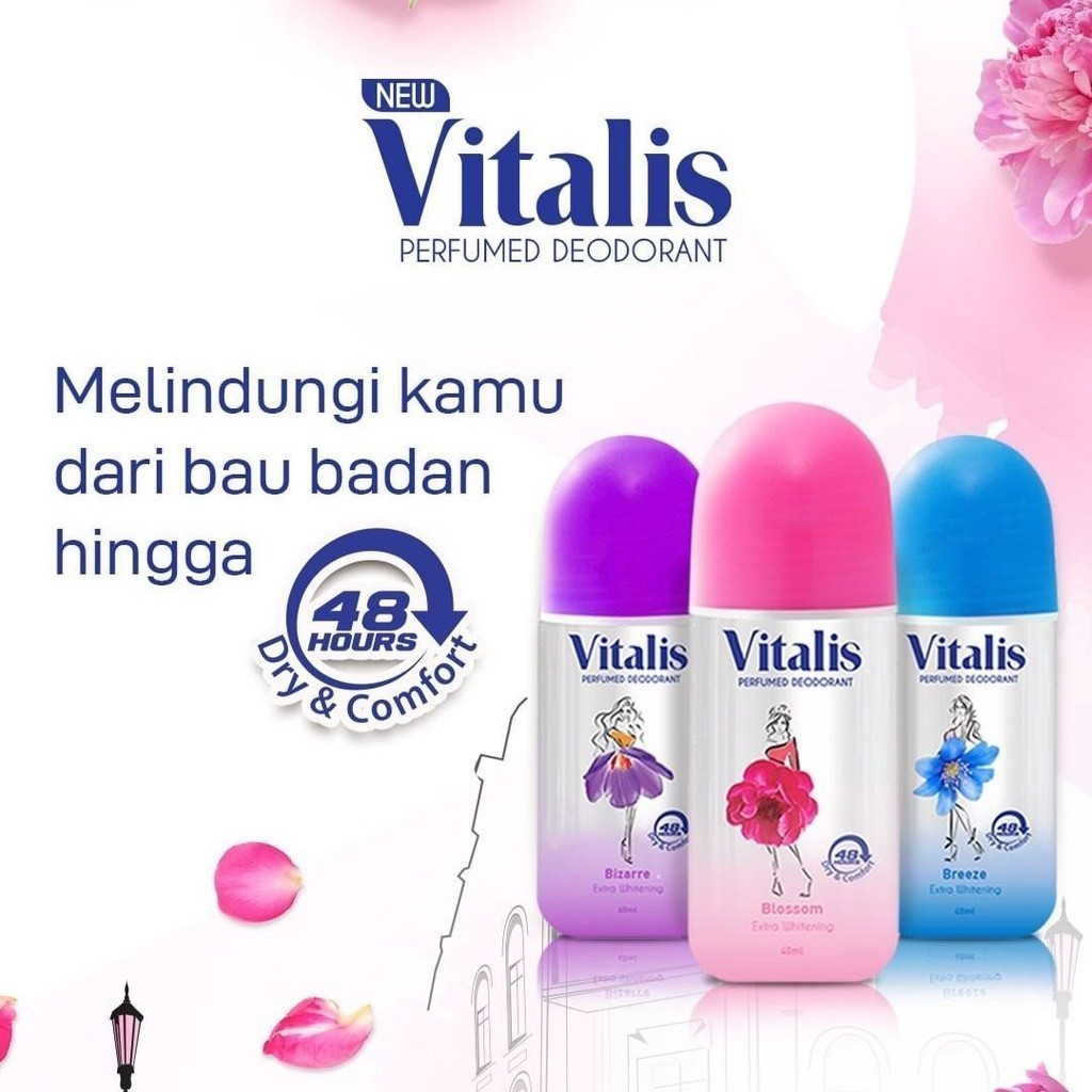Vitalis Perfumed Deodorant Roll On 40ml / Merah Jingga Official - Gambar 2