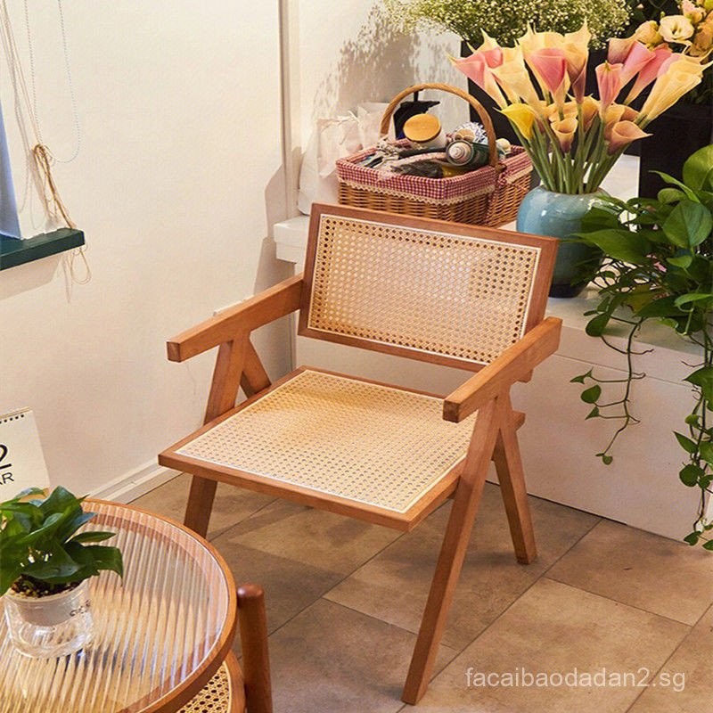 Rattan Woven Chair for Home Balcony Homestay Hotel Rattan Chair Simple ...