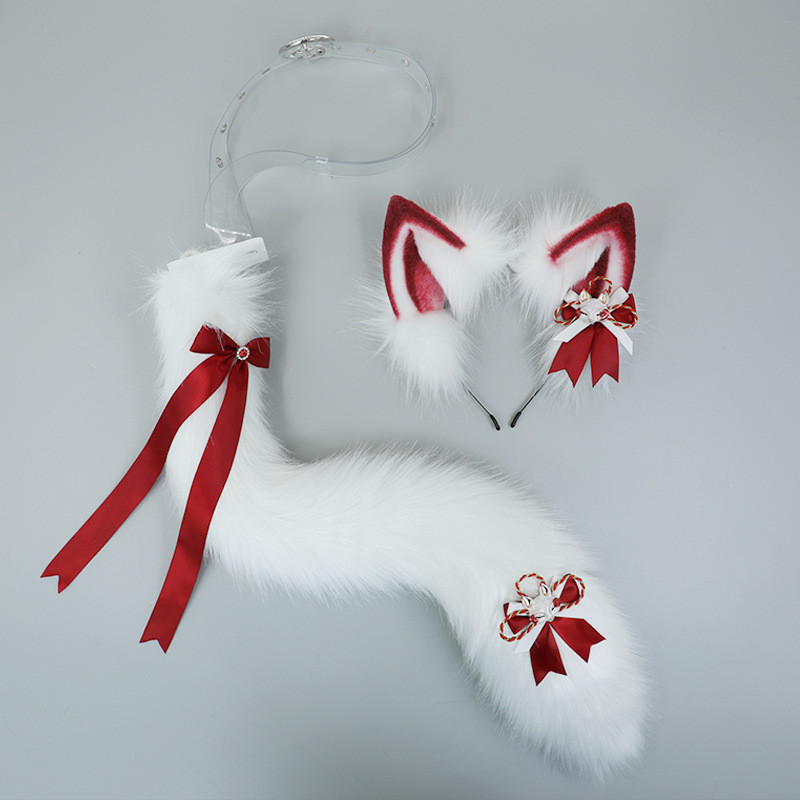 Cosplay Daohe Divine Fox Set Cute Beast Ear and Tail Simulation ...