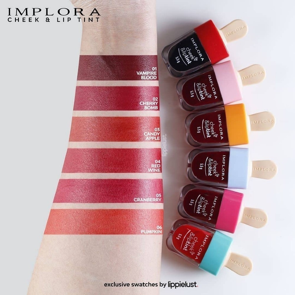 IMPLORA Cheek & Liptint / Implora Jelly Tint / Merah Jingga Official - Gambar 4