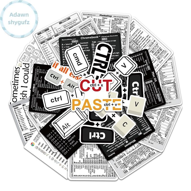 Adfz 30Pcs Windows+ Word/Excel /Adobe Photoshop Keyboard Guide Shortcut ...