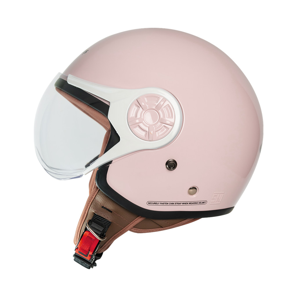Cargloss YRH Hijab Retro Helm Half Face - Pale Pink - Gambar 3