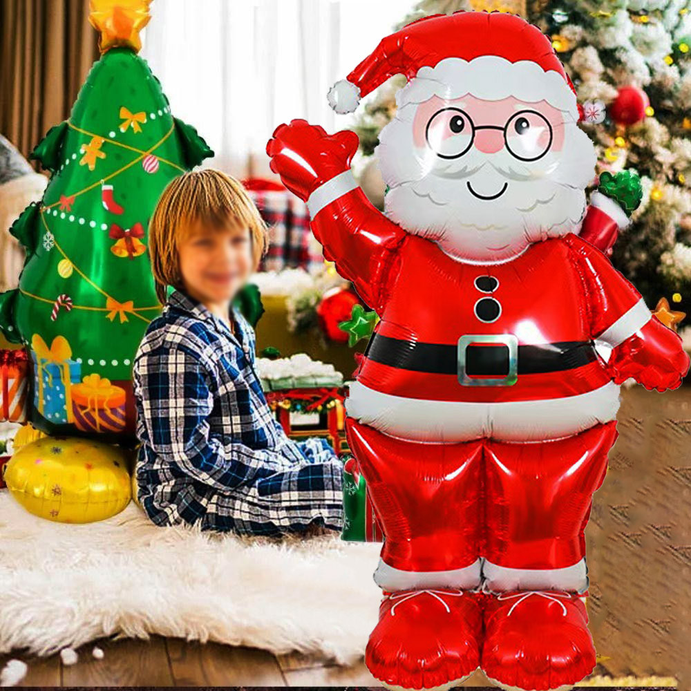 Giant Santa Claus Snowman Christmas Balloons Inflatables Xmas Tree Foil ...