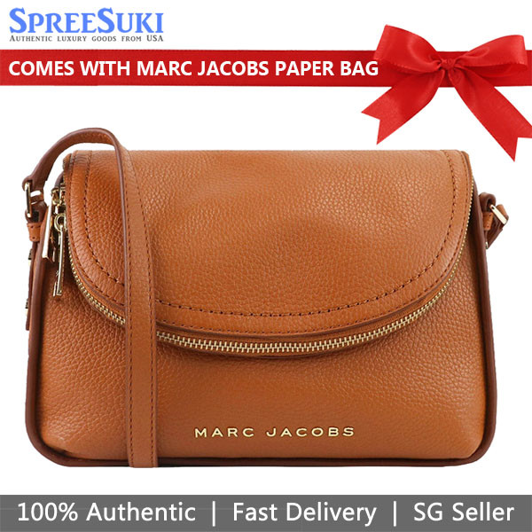 Marc Jacobs Bag With Gift Paper Bag Crossbody Bag Sling Groove Mini Messenger Bag Smoked Almond Brown M0016932