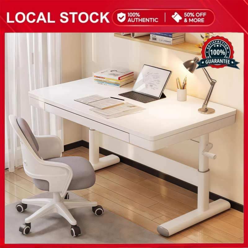 Elevating Computer Desk Home Desk with Drawer Children's Learning Desk ...