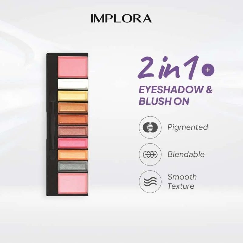 Implora Eye Shadow & Blush On / Merah Jingga Official - Gambar 3
