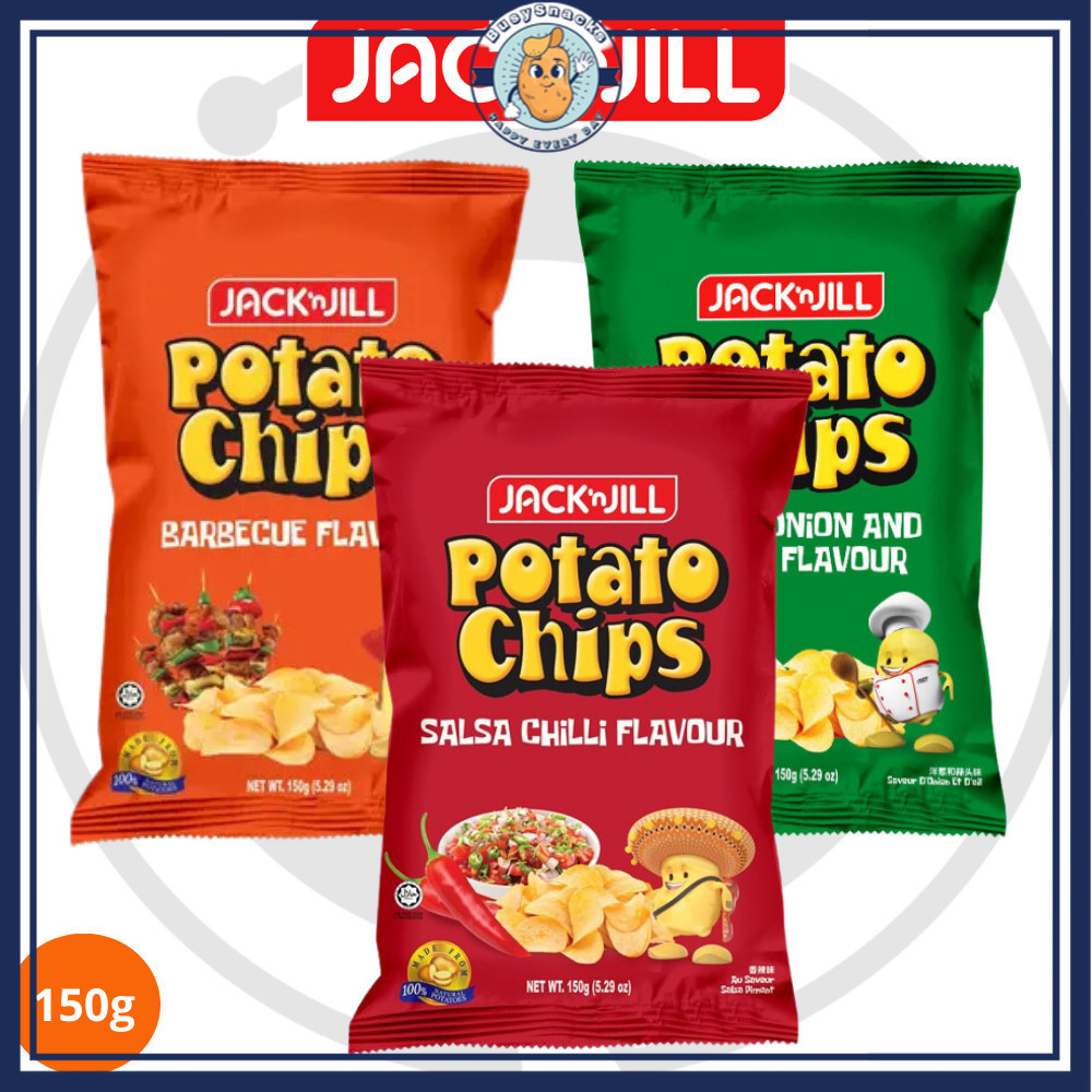 Jack N Jill Potato Chips (XL) (150g) (BBQ/Chili/Spring Onion) | Shopee ...