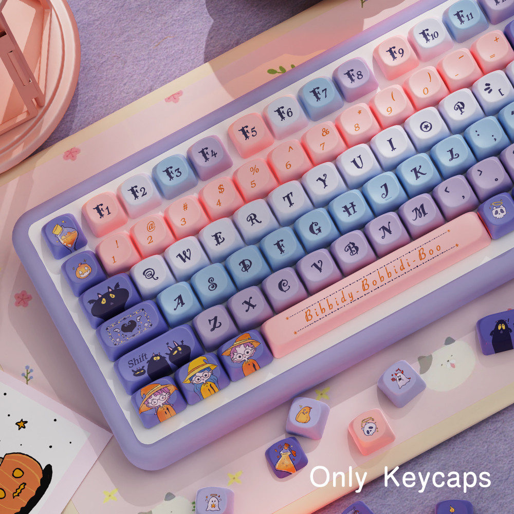 Trainee Witch Keycaps MCA Profile 120 Keys PBT Material DYE-SUB Lovely ...