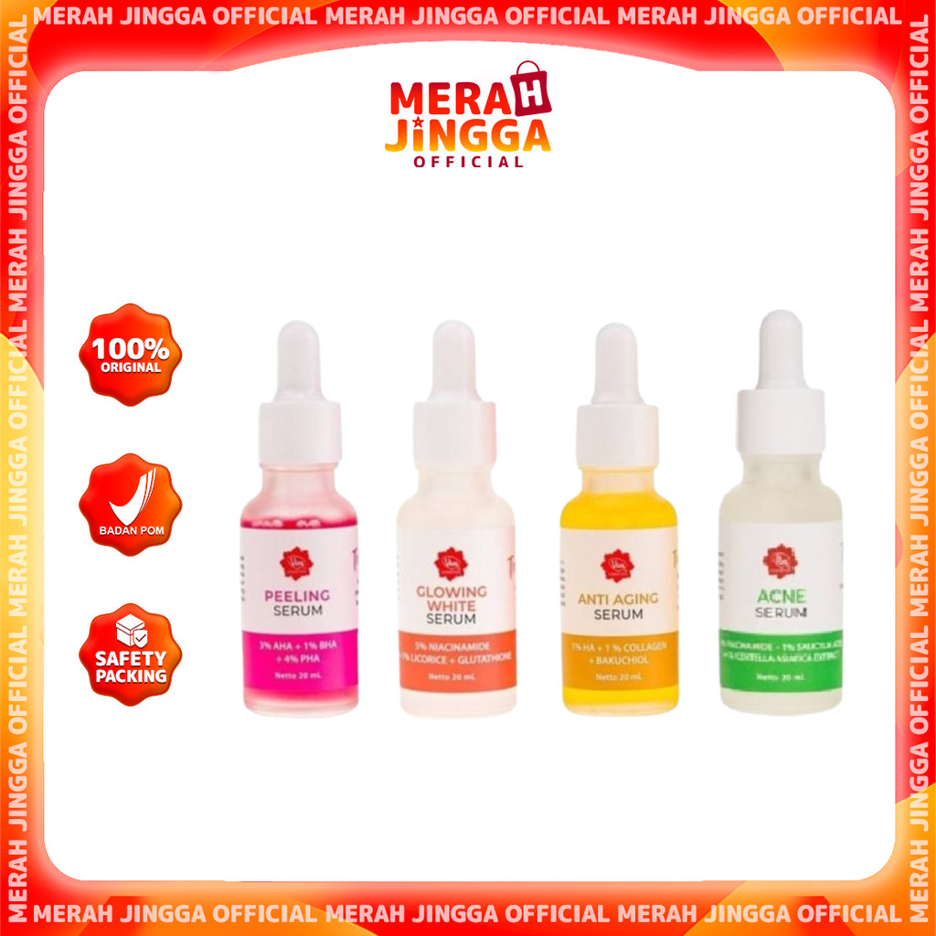 Viva Face Serum - Peeling Serum - Glowing White Serum - Anti Aging Serum - 20ml / Merah Jingga Official