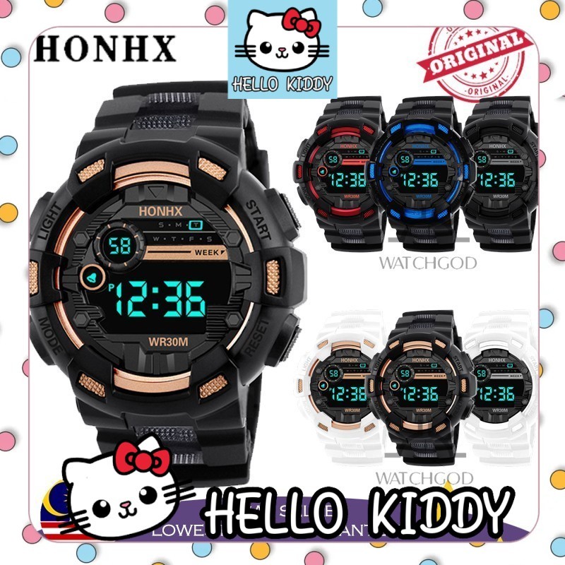 HELLOKIDDY WATCH HONHX 719 66F Sports LED Digital Men Women Kid Watch Jam Tangan Lelaki