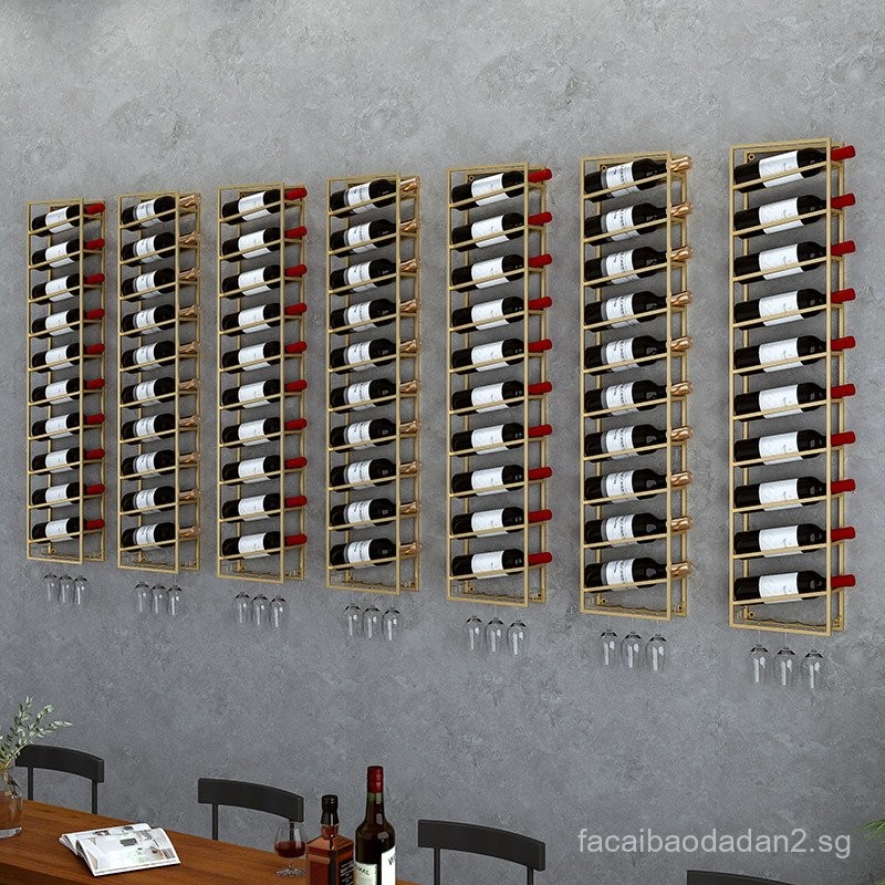 Modern Wall-Mounted Wine Rack Bar Counter Red Wine Rack Wine Glass Rack ...