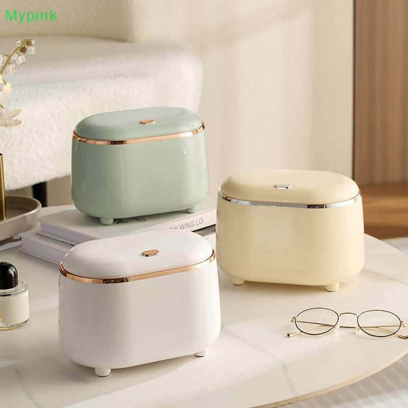 Mypink Mini Trash Can With Lid Small Trash Can Desk Trash Can ...