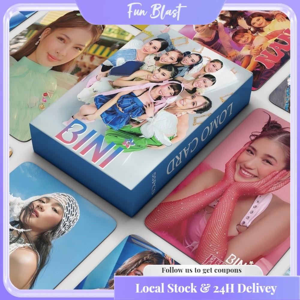 55Pcs/Box BINI Photocard Jollibee Bini Lomo cards Idol Group BINI ...