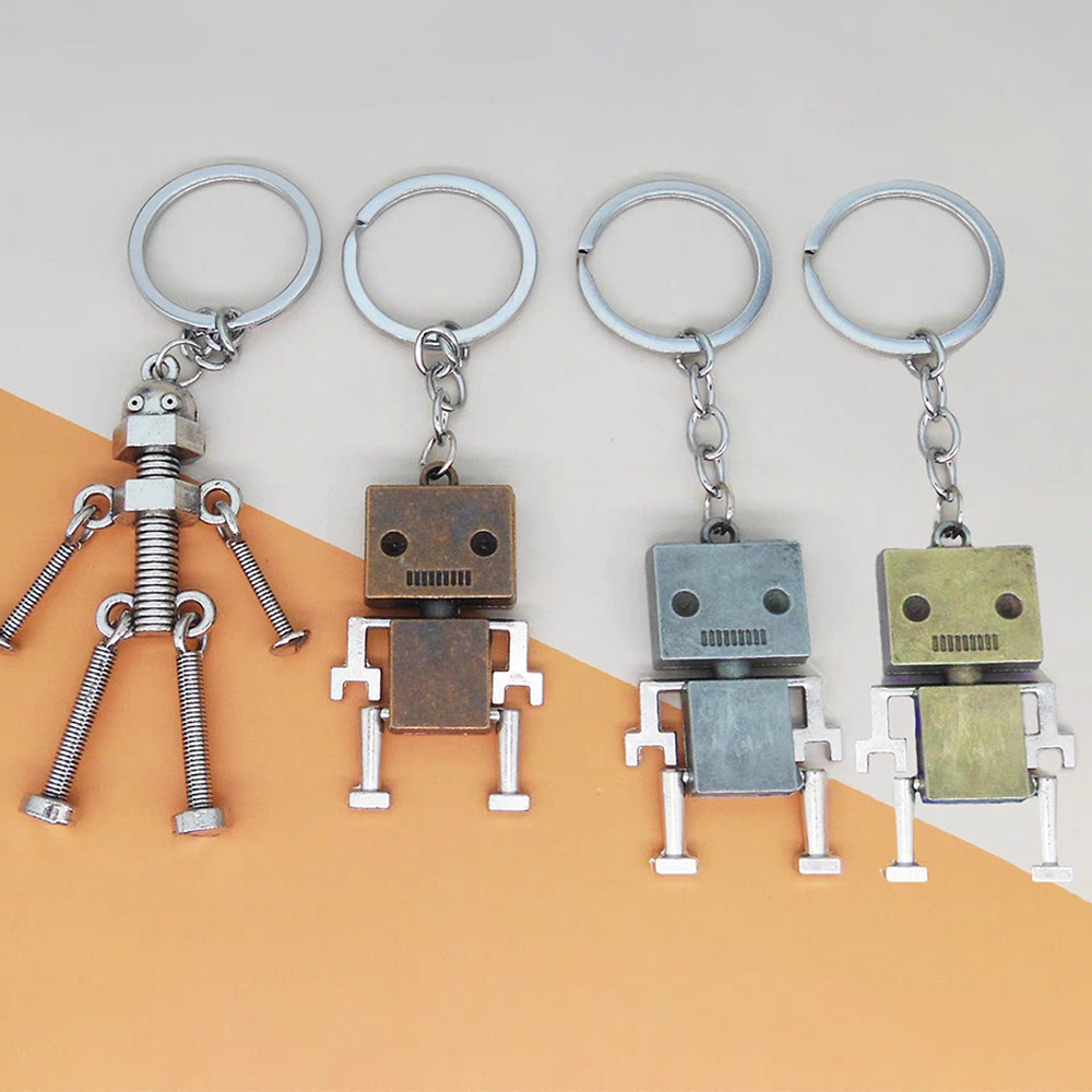 Creative Movable Robot Keychain Metal Cyberpunk Steam Cyberpunk Robot ...