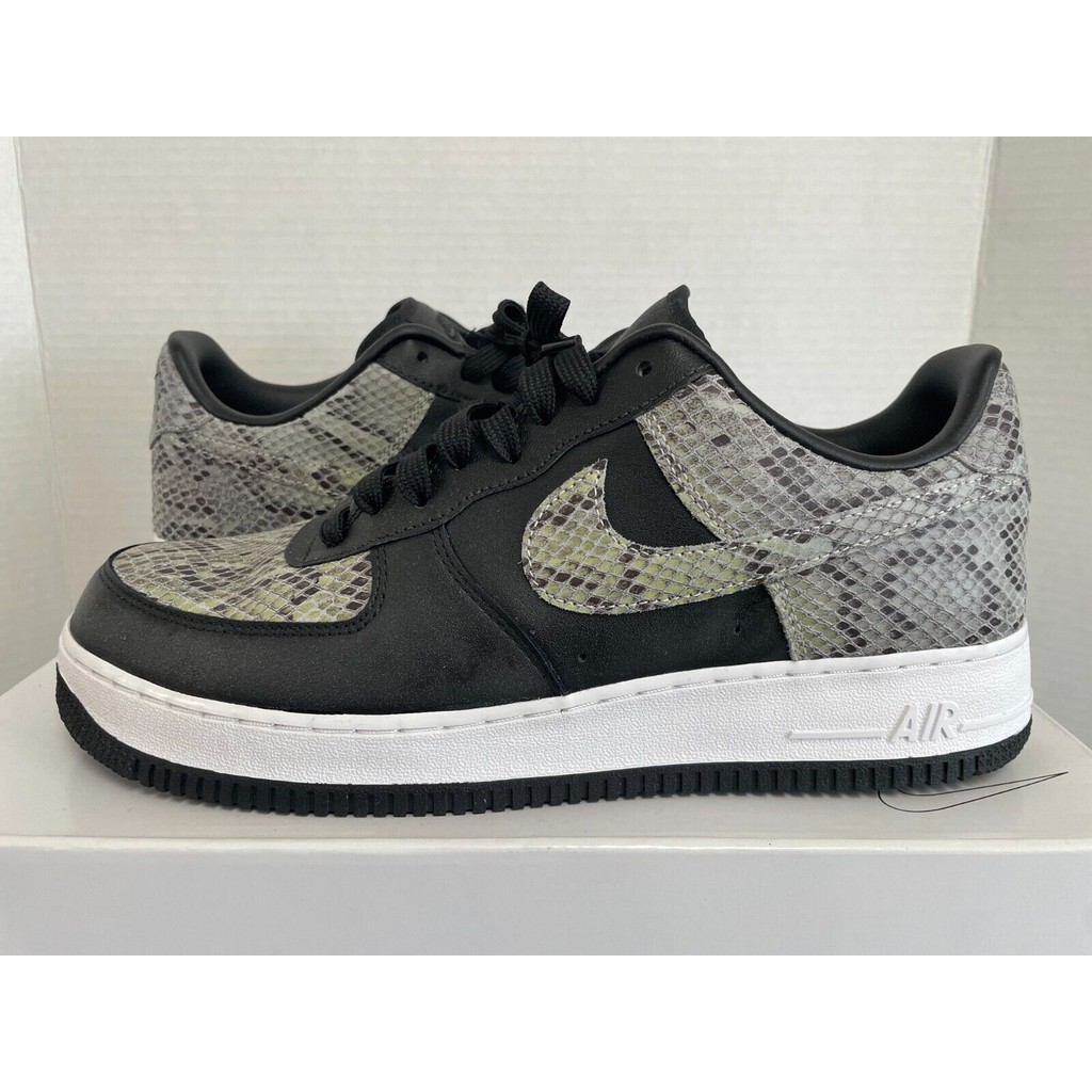 NIKE AIR FORCE 1 LOW BY YOU ID SNAKESKIN JORDAN SHADOW INSPO BLACK GREY Shopee Singapore