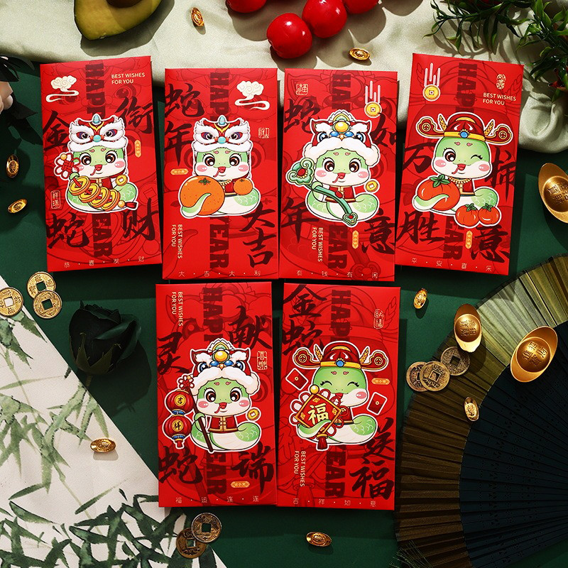 Chinese New Year Red Envelopes Snake 2025, Lunar New Year Of The Snake ...