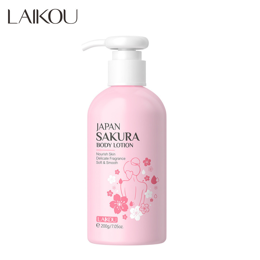 LAIKOU Japan Sakura Body Lotion Smooth Skin Even Out Skin Tone Reduce ...