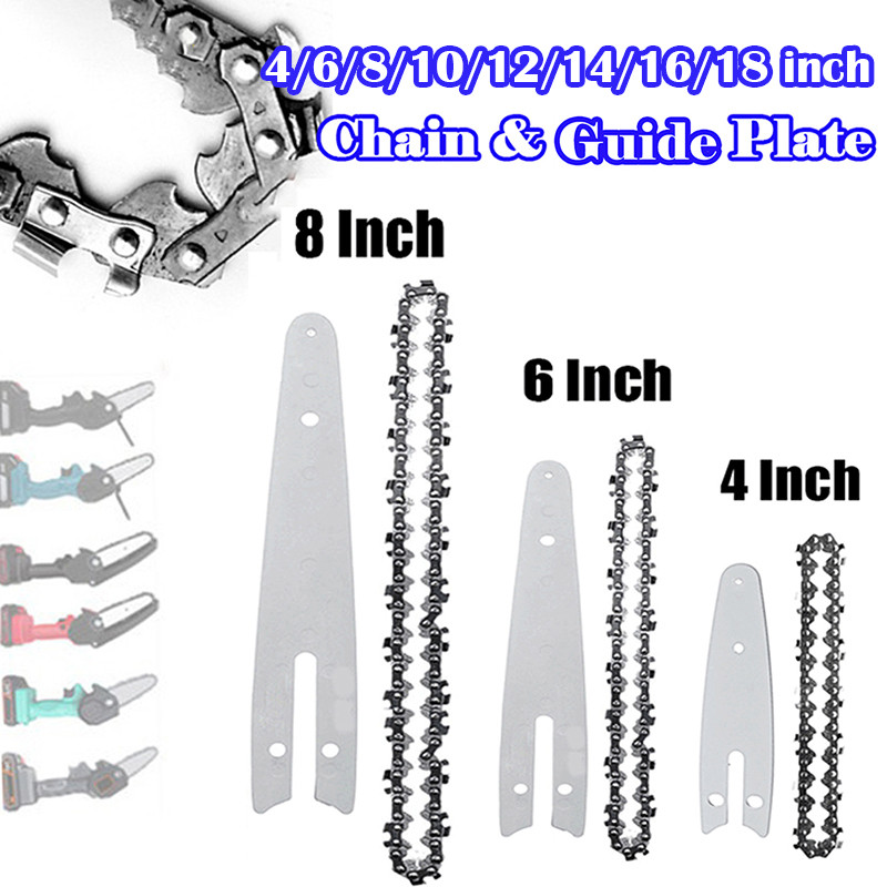 *HOT* 4/6/8/11.5/12/16 Inch Chain Electric Chainsaw Chains and Guide ...
