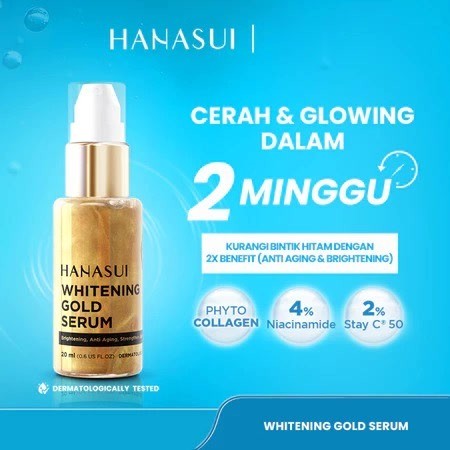 HANASUI Serum Vit C + Collagen / Anti Acne / Vitamin C / Whitening GOLD / Bright / Merah Jingga Official - Gambar 4