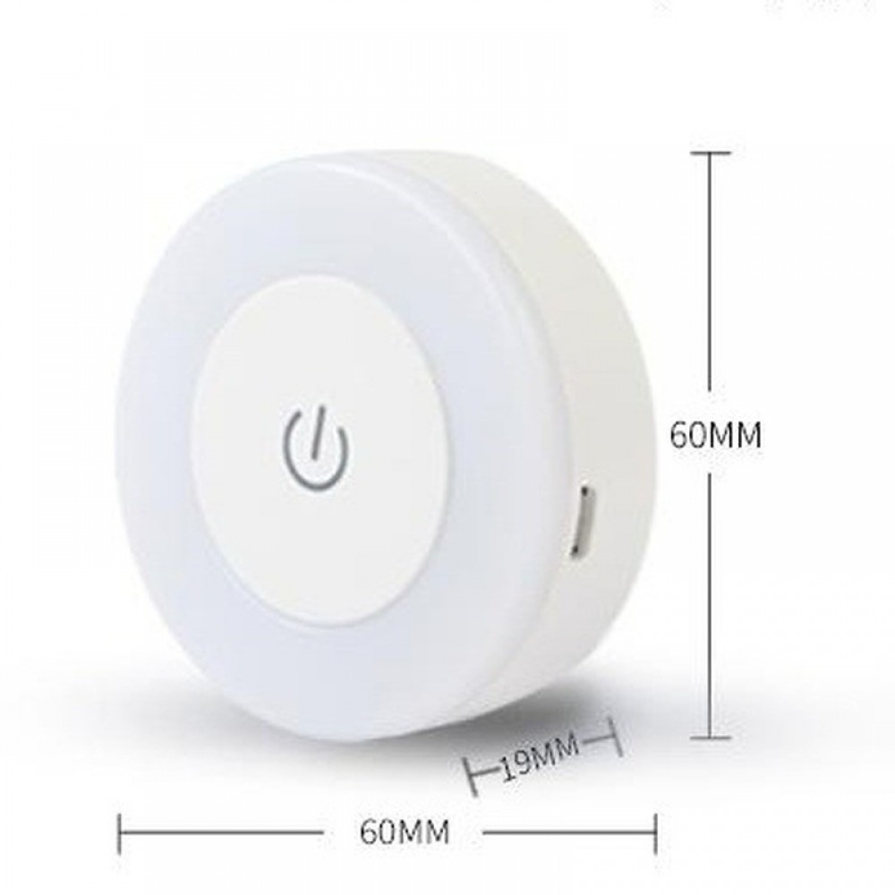 Warm White Yellow Light Wireless Bedside Lamp / LED Touch Sensor Night ...