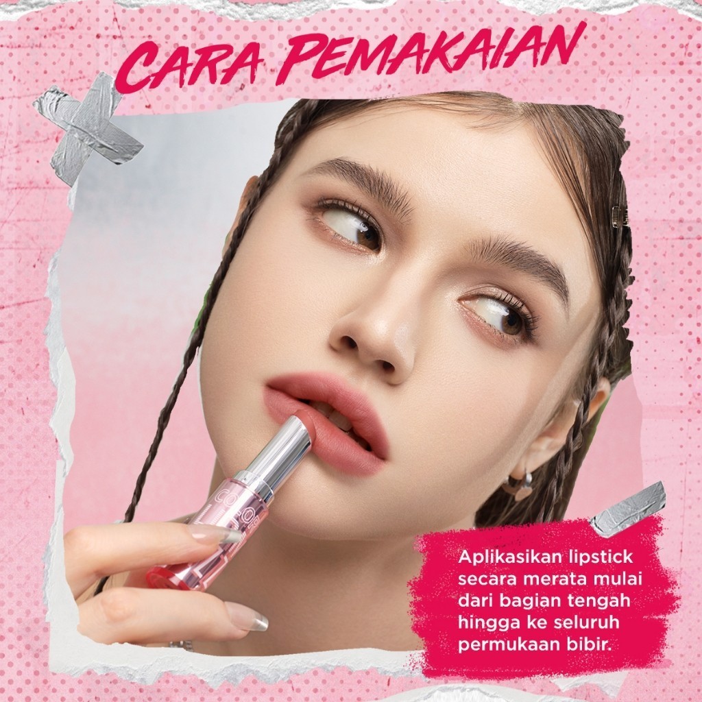 Dazzle Me Color Chrome Lip Matte / Merah Jingga Official - Gambar 3