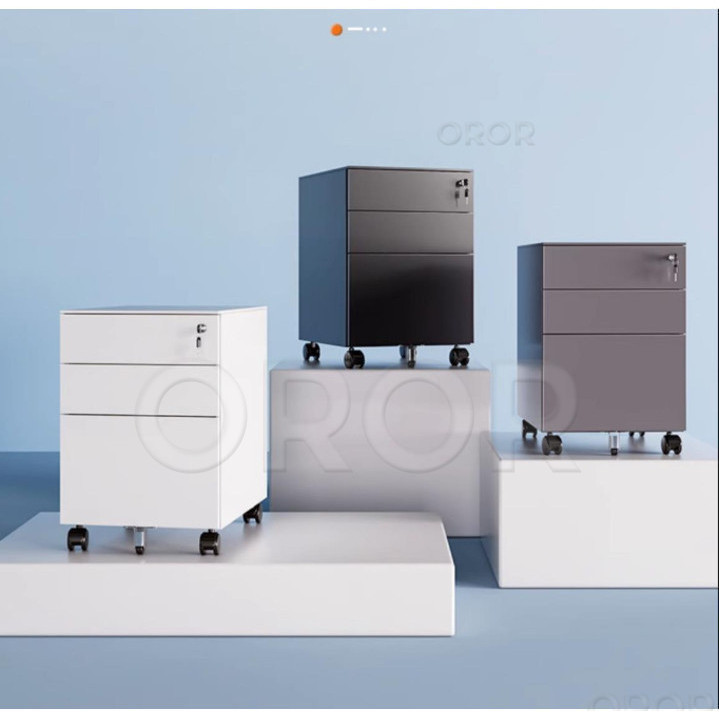 OROR Cabinet Password Locker Office Table Metal Drawer Storage Cabinet ...