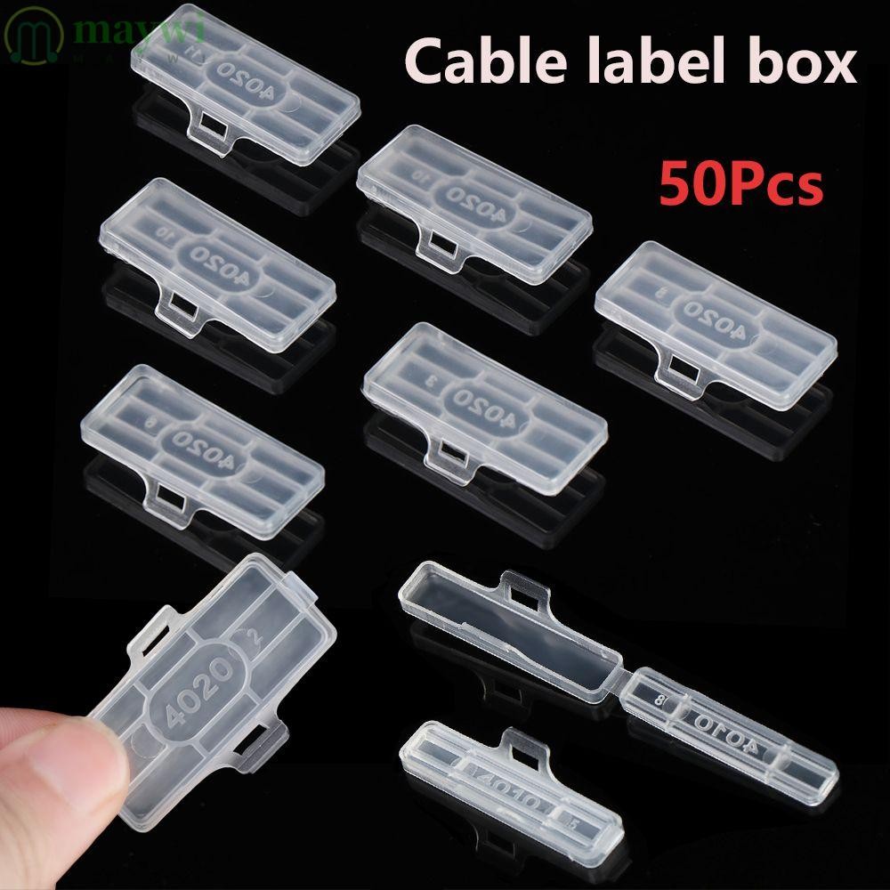 MAYWI 50Pcs Cable Labels Wire Marker Tool Waterproof Useful Tag Box ...