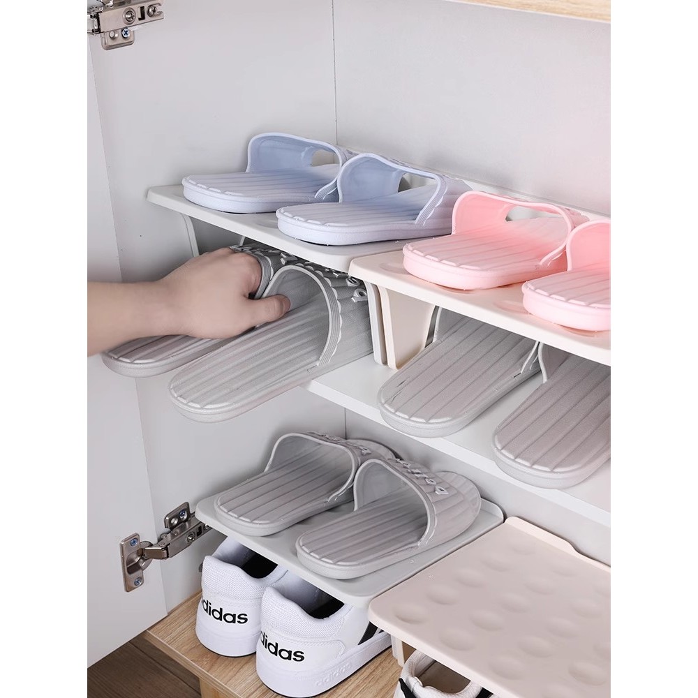 [in stock] Space-Saving Shoe Rack Double-Layer Shoe Holder Magic Shoe ...