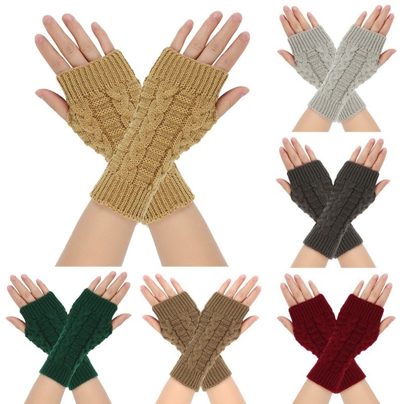 Hand Warmer Winter Gloves Arm Crochet Knitting Warm Fingerless