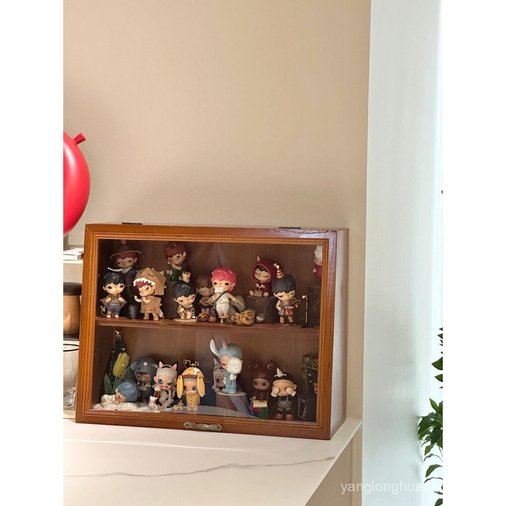 Blind Box Storage Display Stand Figurine Display Cabinet Wooden Display ...