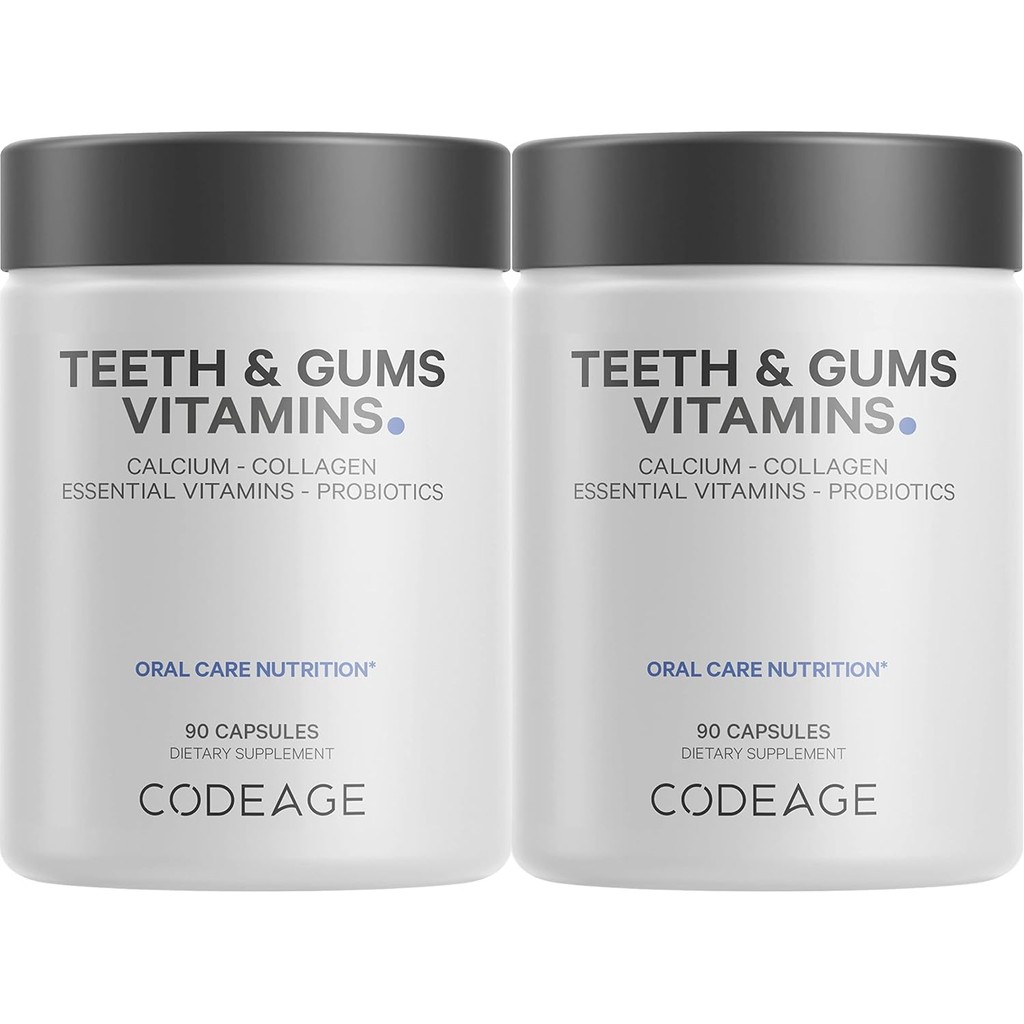 [sgstock] Codeage Teeth & Gums Vitamins + Oral Probiotics Supplement ...