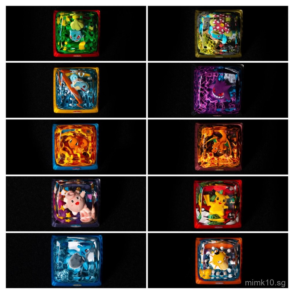 YS Pokémon Keycap Pokémon Go 3D Illustrated Mechanical Keyboard Resin ...