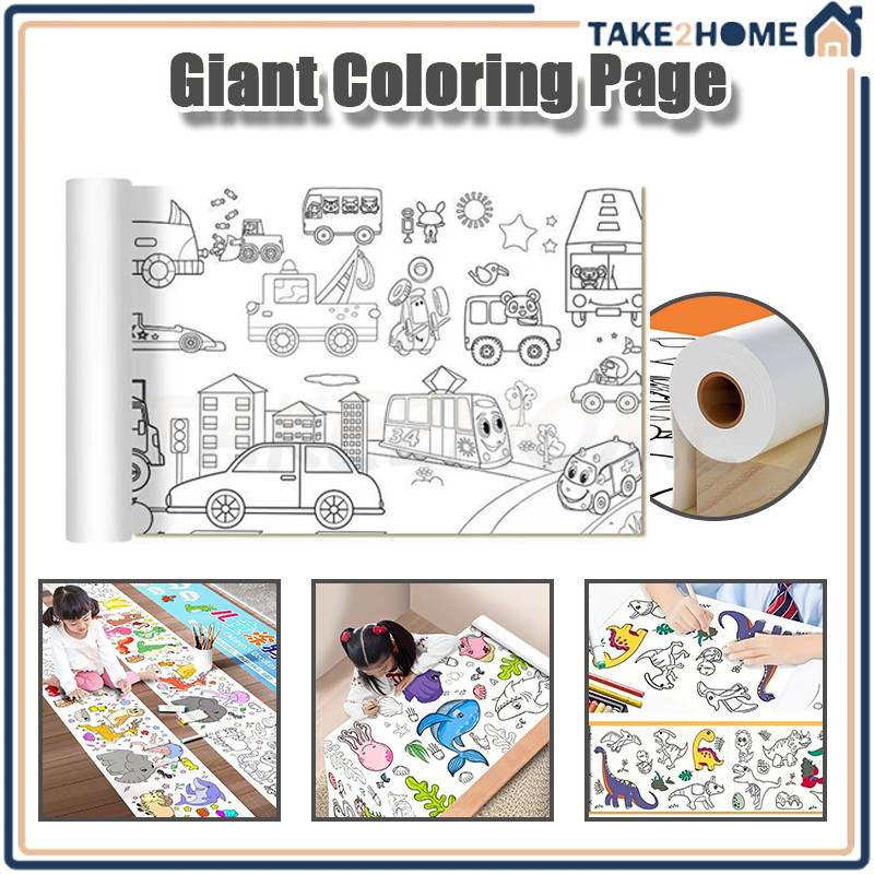 Jumbo and Large Coloring Paper/Giant Coloring Page/Jumbo Coloring Paper ...