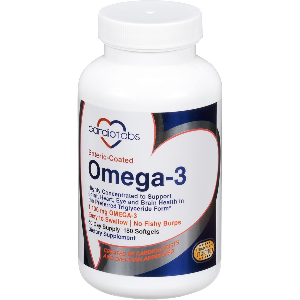 Omega-3 Enteric-Coated Fish Oil Supplements, Triglyceride Form, 1100 mg ...
