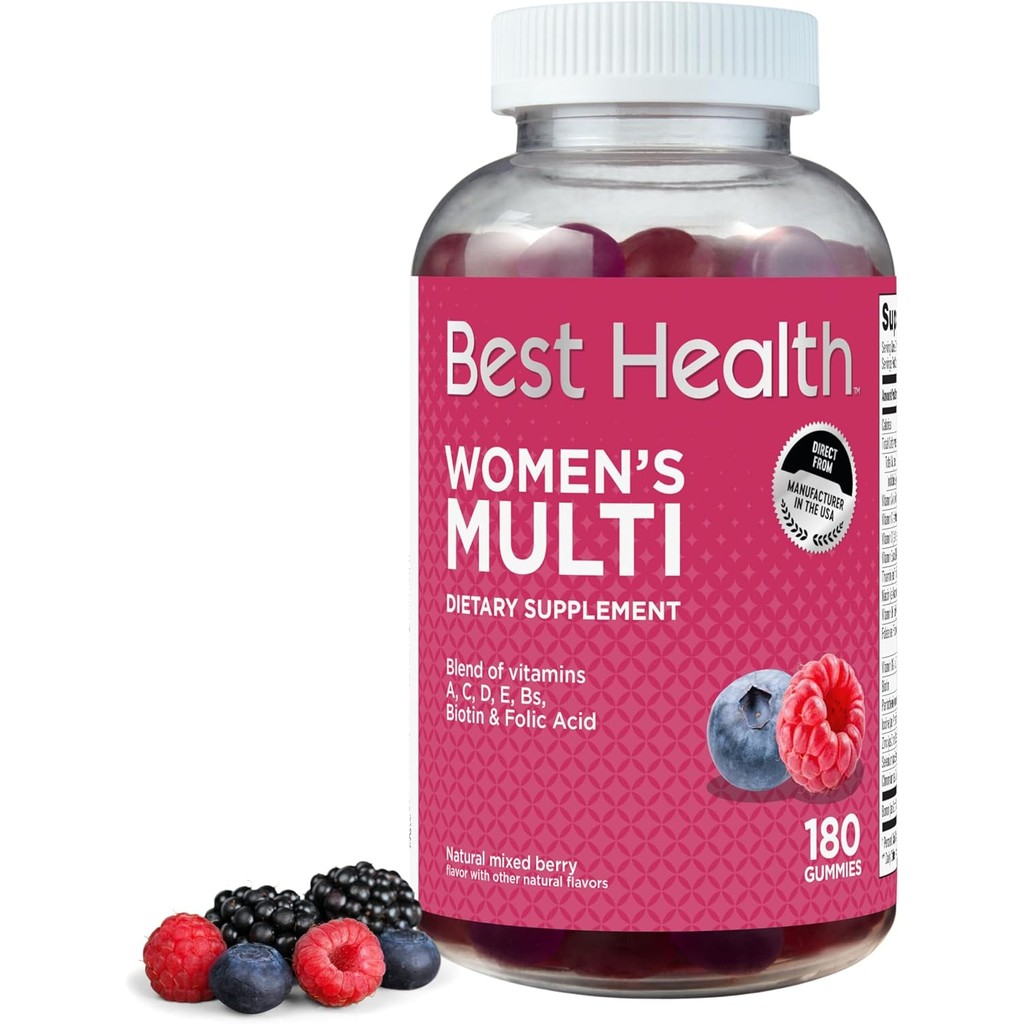 Leader Women's Multivitamin Gummies With Vitamins A, C, D, E, And Biotin For Daily Nutrient And Wellness Support, 80 Count