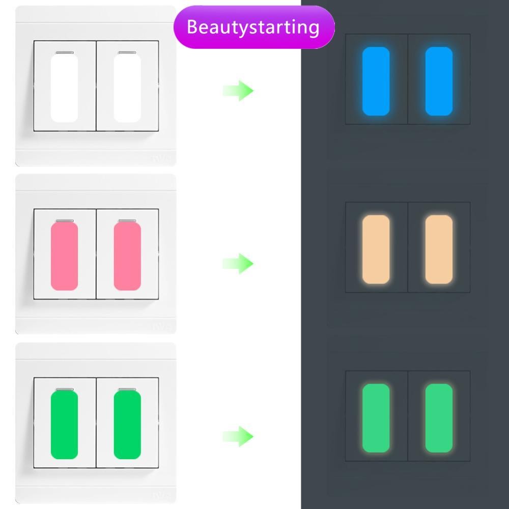 Beautylife| Glow in the Dark Switch Button Label Sticker DIY Luminous ...