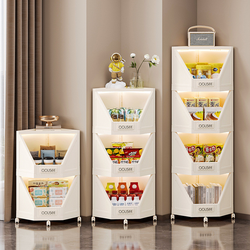 3/4 Tier Storage Trolley with wheel Trolley Rack Baby Storage Rack ...