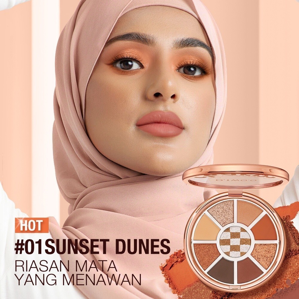 O.TWO.O Eyeshadow Palette High Pigment Shine Matte / Merah Jingga Official - Gambar 2