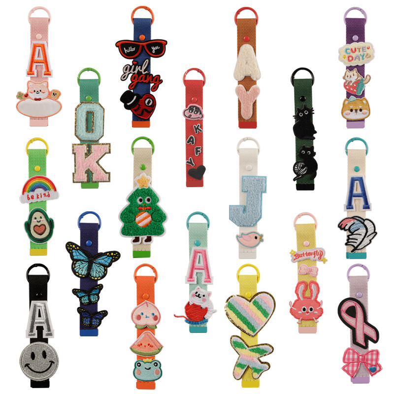 【SG Stock】DIY Color Keychain Streamer Embroidered Cloth Strip ...