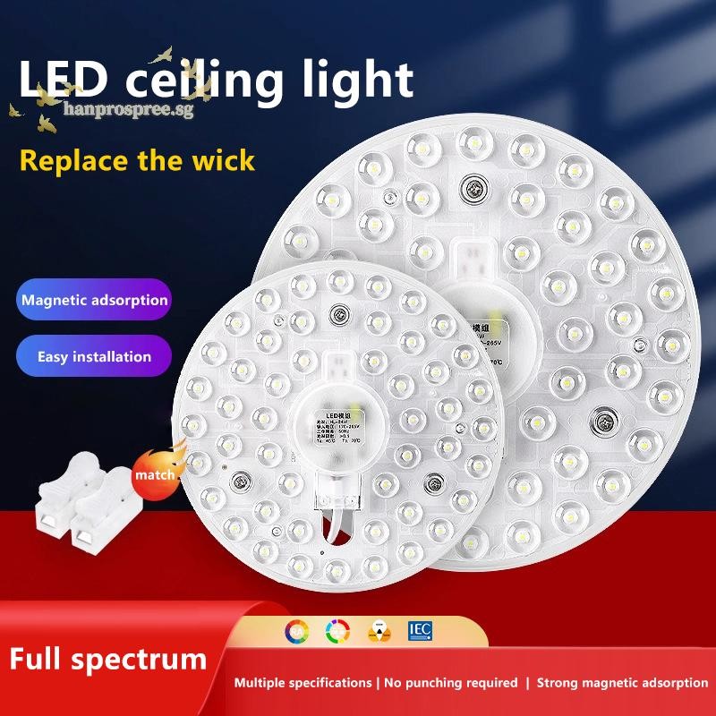 Hanprospree> 1 Set Magnetic Suction LED Panel Circle Ring Light 12W 18W ...
