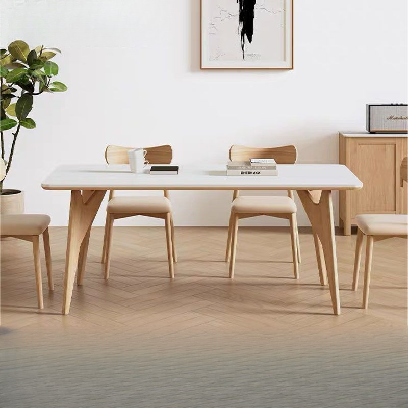 【SG Sales】Nordic solid wood rock board dining table and chair ...