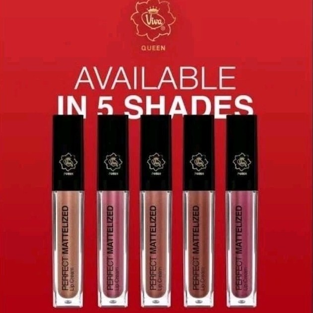 Viva LIPS SERIES - Mattelized Lip Cream - Moisture Balm - Bright Lip Serum / Merah Jingga Official - Gambar 4