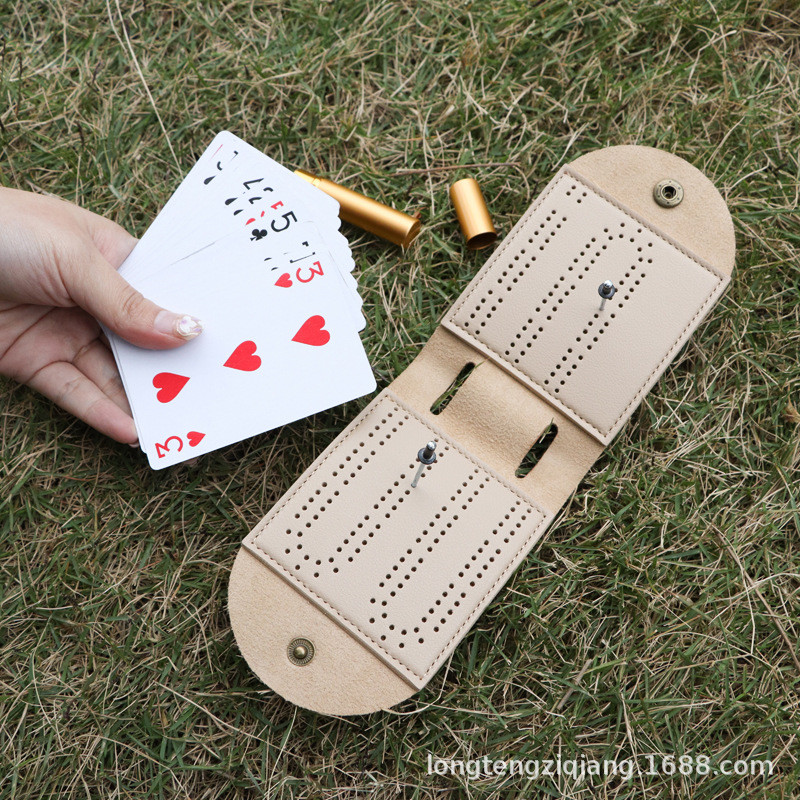 Chess Board Game Cribbage Scoring Board Portable Cribbage Foldable ...